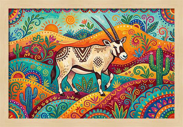 Oryx In Vibrant Landscape