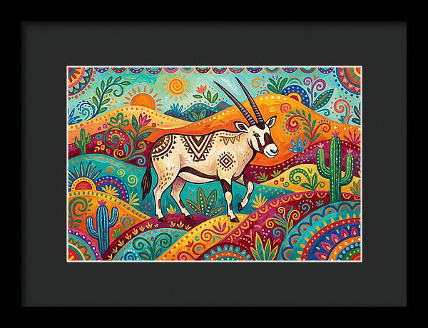 Oryx In Vibrant Landscape