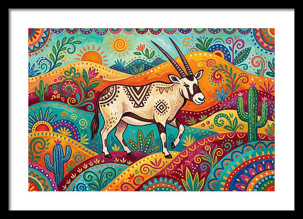 Oryx In Vibrant Landscape