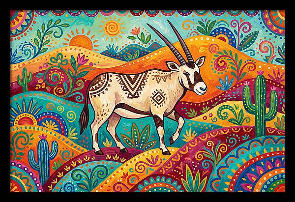 Oryx In Vibrant Landscape