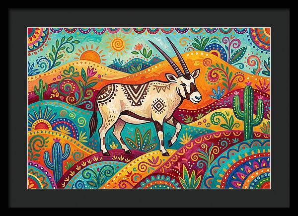 Oryx In Vibrant Landscape