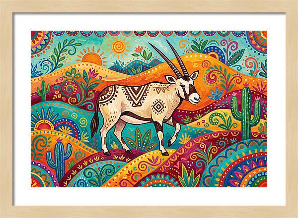 Oryx In Vibrant Landscape