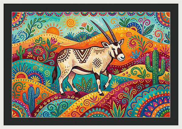 Oryx In Vibrant Landscape