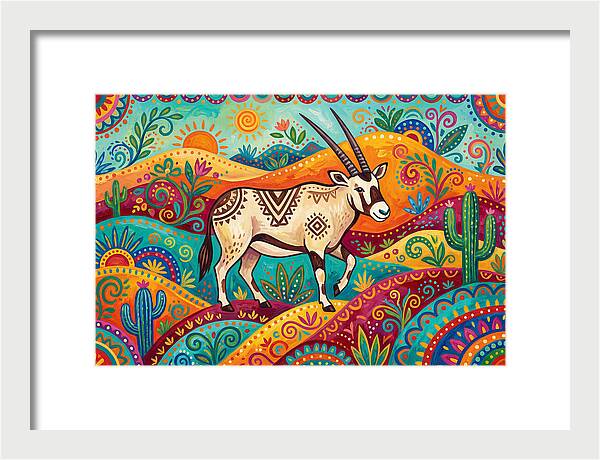 Oryx In Vibrant Landscape