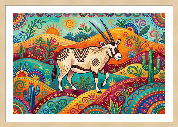 Oryx In Vibrant Landscape