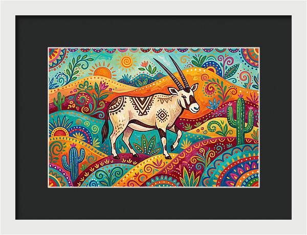 Oryx In Vibrant Landscape