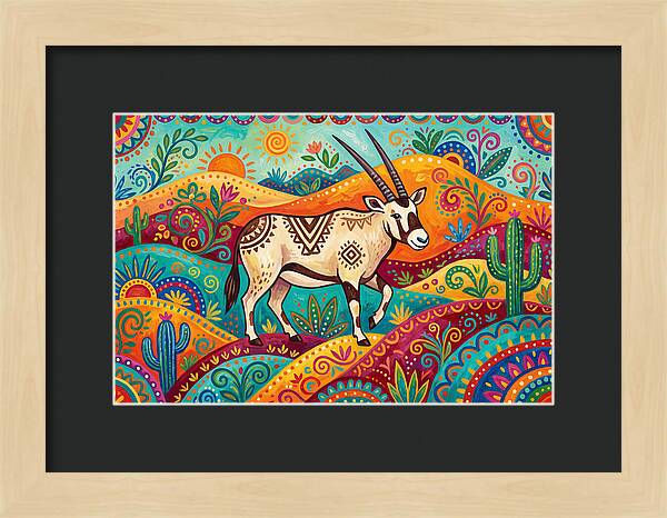 Oryx In Vibrant Landscape