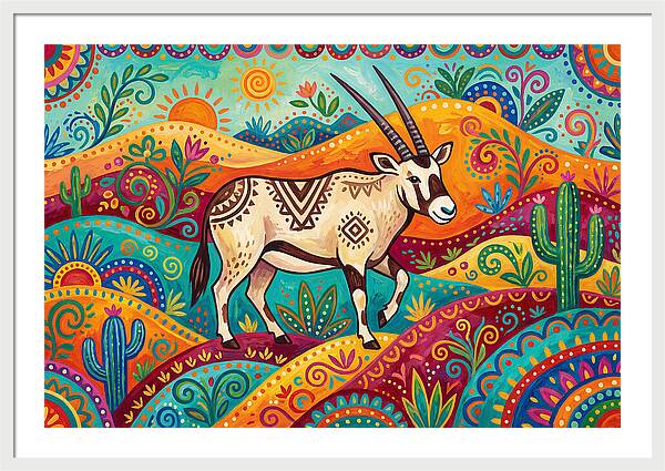 Oryx In Vibrant Landscape