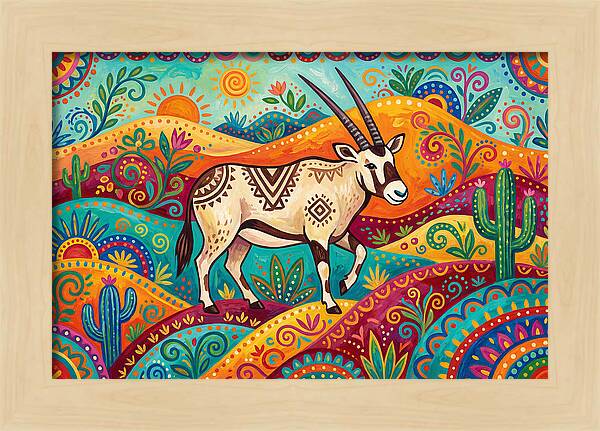 Oryx In Vibrant Landscape