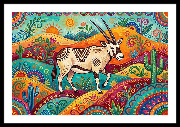 Oryx In Vibrant Landscape