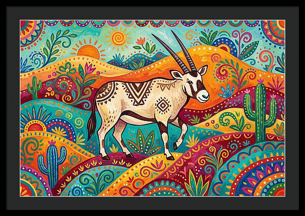 Oryx In Vibrant Landscape