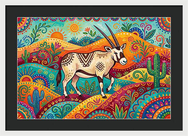 Oryx In Vibrant Landscape