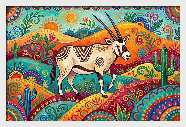 Oryx In Vibrant Landscape