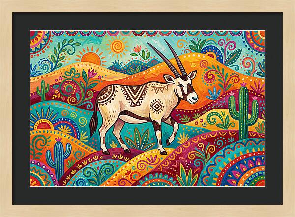Oryx In Vibrant Landscape