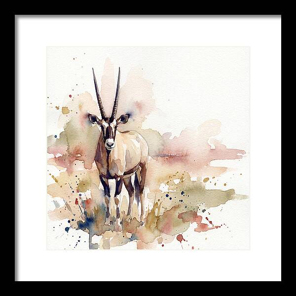 Oryx In Watercolor Splendor