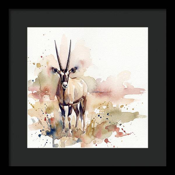Oryx In Watercolor Splendor