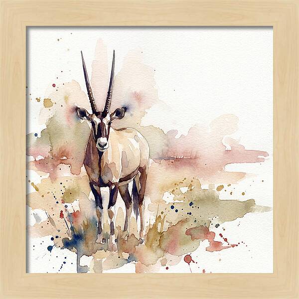 Oryx In Watercolor Splendor