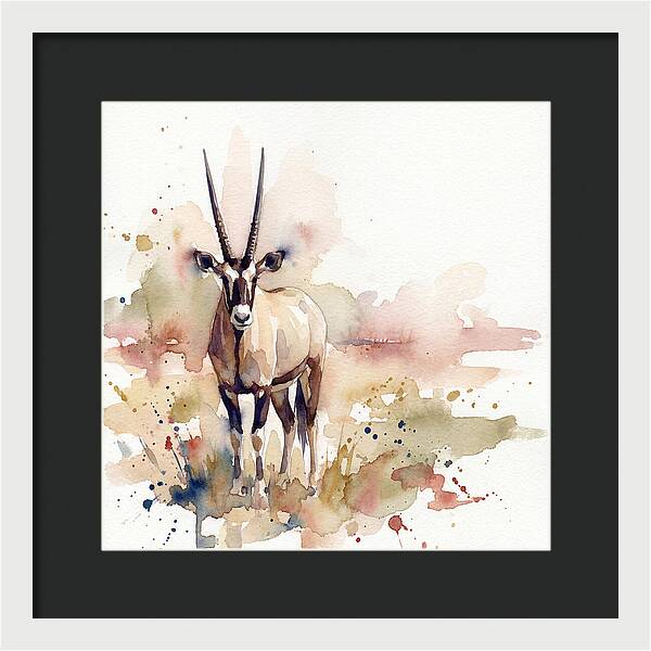 Oryx In Watercolor Splendor