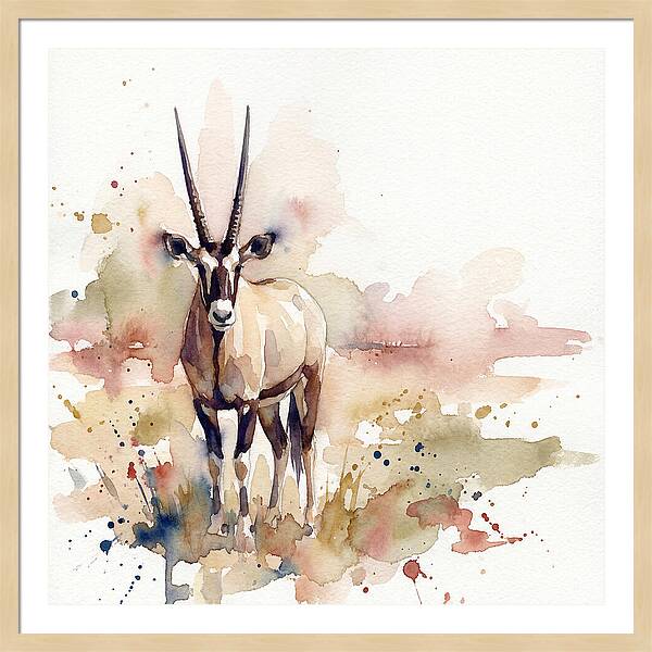 Oryx In Watercolor Splendor
