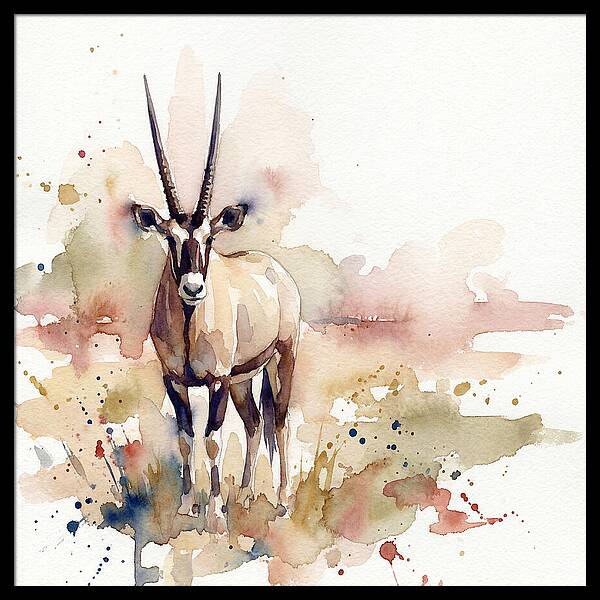 Oryx In Watercolor Splendor