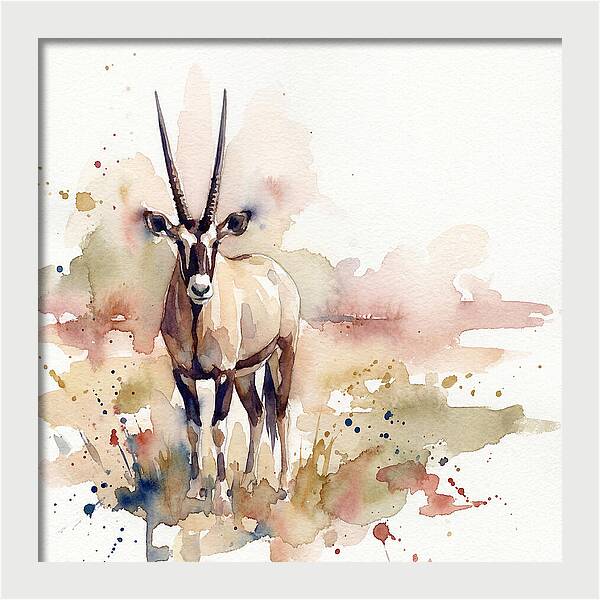 Oryx In Watercolor Splendor