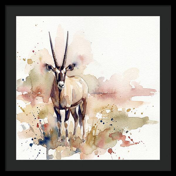 Oryx In Watercolor Splendor