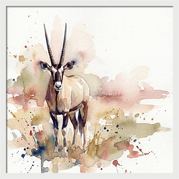 Oryx In Watercolor Splendor