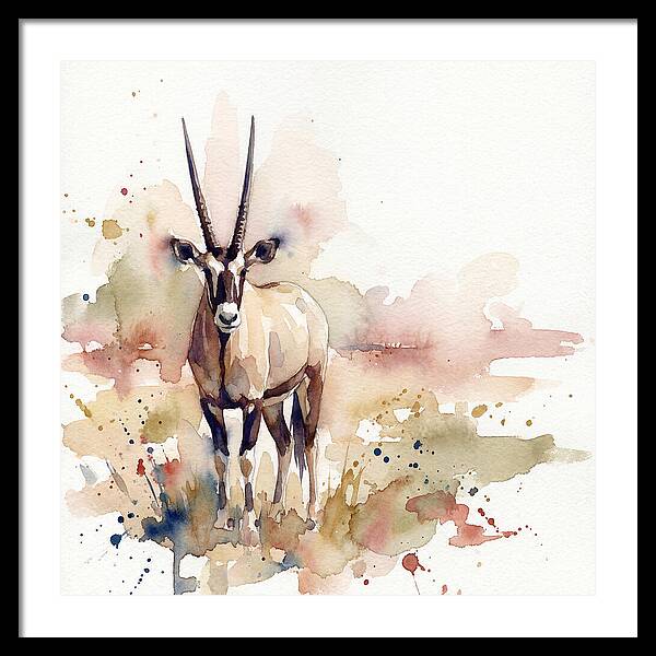 Oryx In Watercolor Splendor