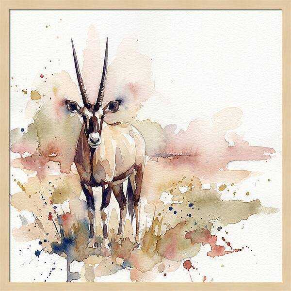 Oryx In Watercolor Splendor
