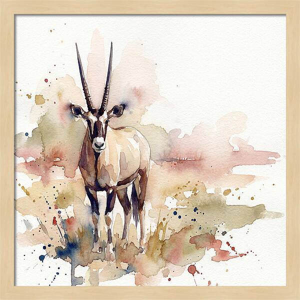 Oryx In Watercolor Splendor