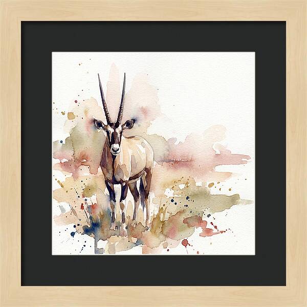 Oryx In Watercolor Splendor