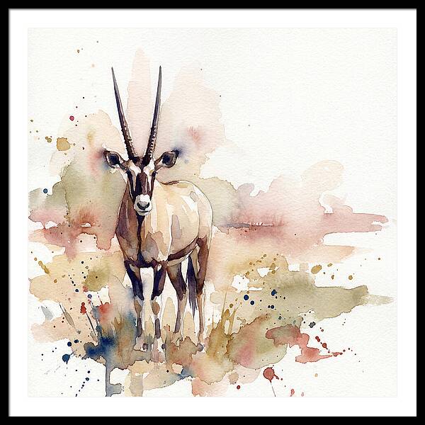 Oryx In Watercolor Splendor
