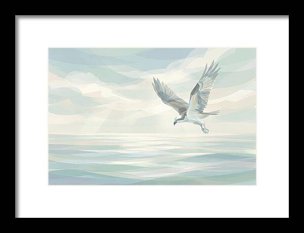 Osprey Diving Into Sparkling Water