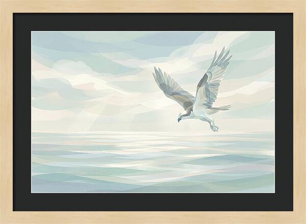 Osprey Diving Into Sparkling Water