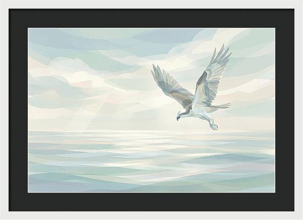 Osprey Diving Into Sparkling Water