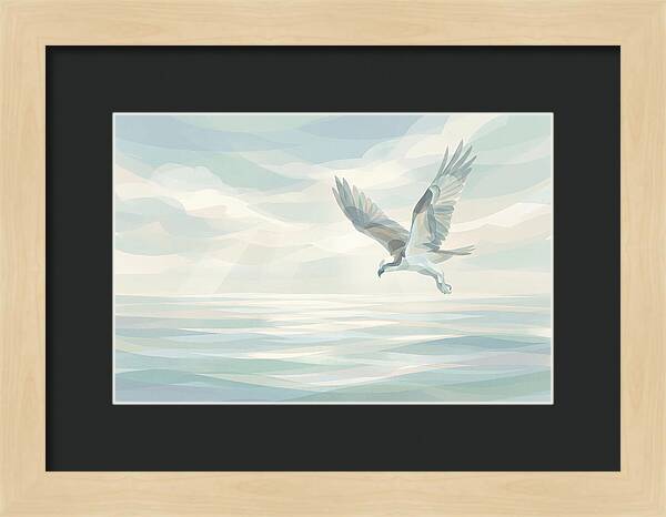 Osprey Diving Into Sparkling Water