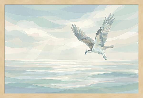 Osprey Diving Into Sparkling Water