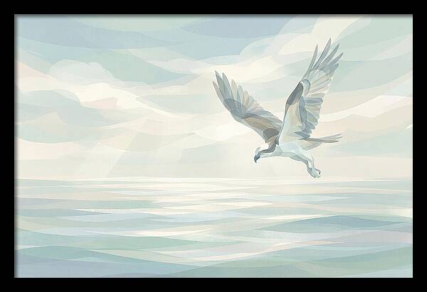 Osprey Diving Into Sparkling Water