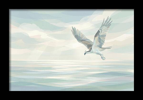 Osprey Diving Into Sparkling Water
