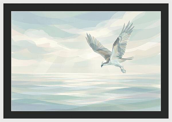 Osprey Diving Into Sparkling Water