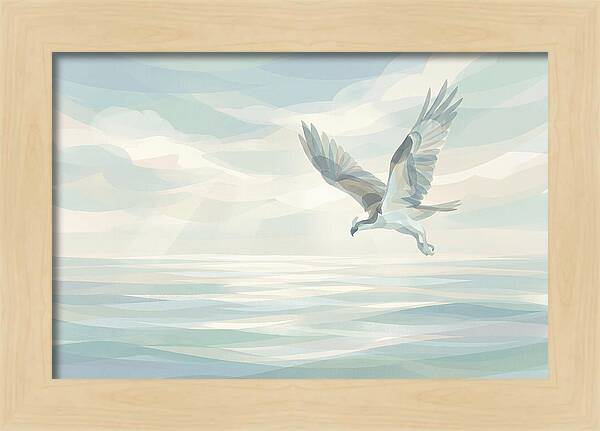Osprey Diving Into Sparkling Water
