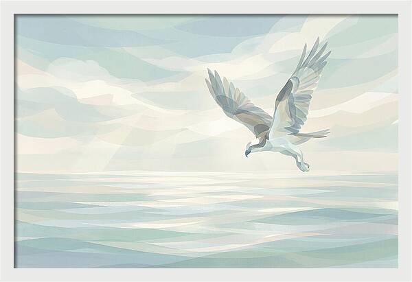 Osprey Diving Into Sparkling Water