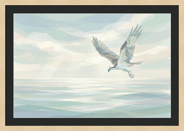 Osprey Diving Into Sparkling Water