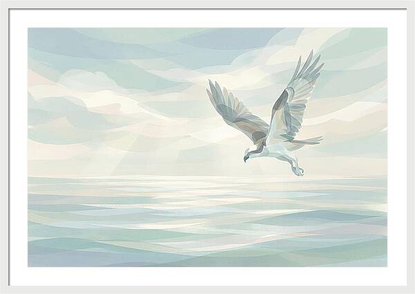 Osprey Diving Into Sparkling Water