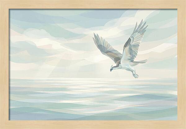 Osprey Diving Into Sparkling Water