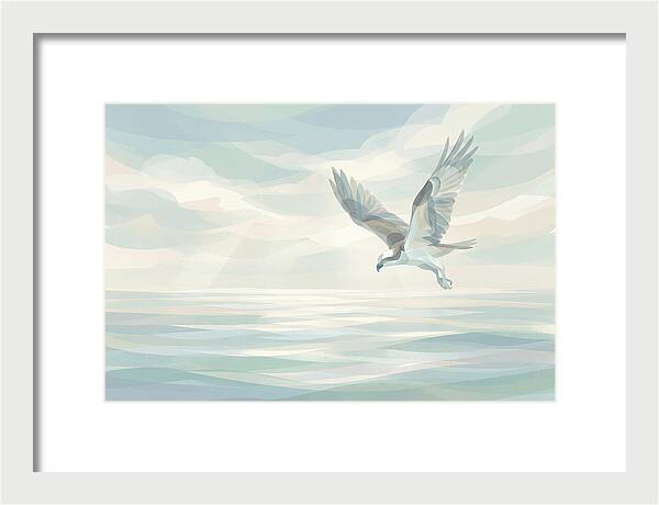 Osprey Diving Into Sparkling Water