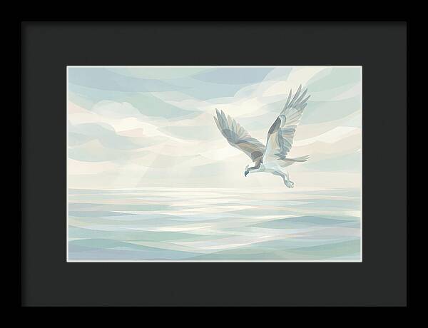Osprey Diving Into Sparkling Water