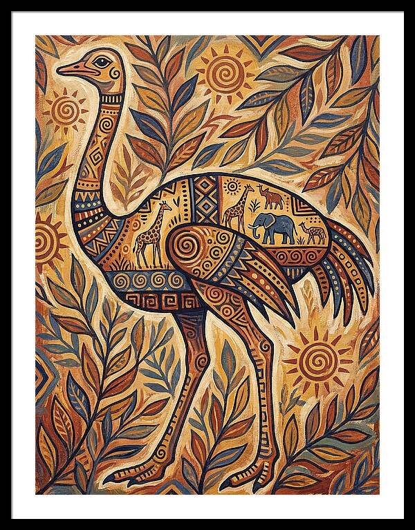 Ostrich Folk Art