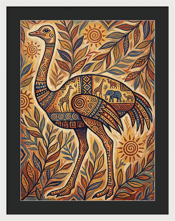 Ostrich Folk Art