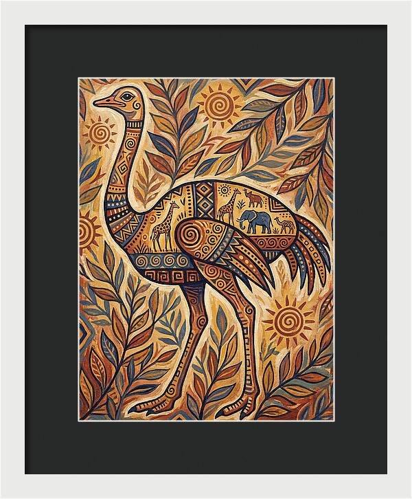Ostrich Folk Art